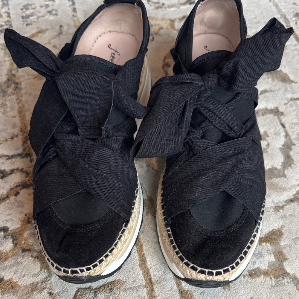 Free People Black Chapmin Espadrille Sneakers